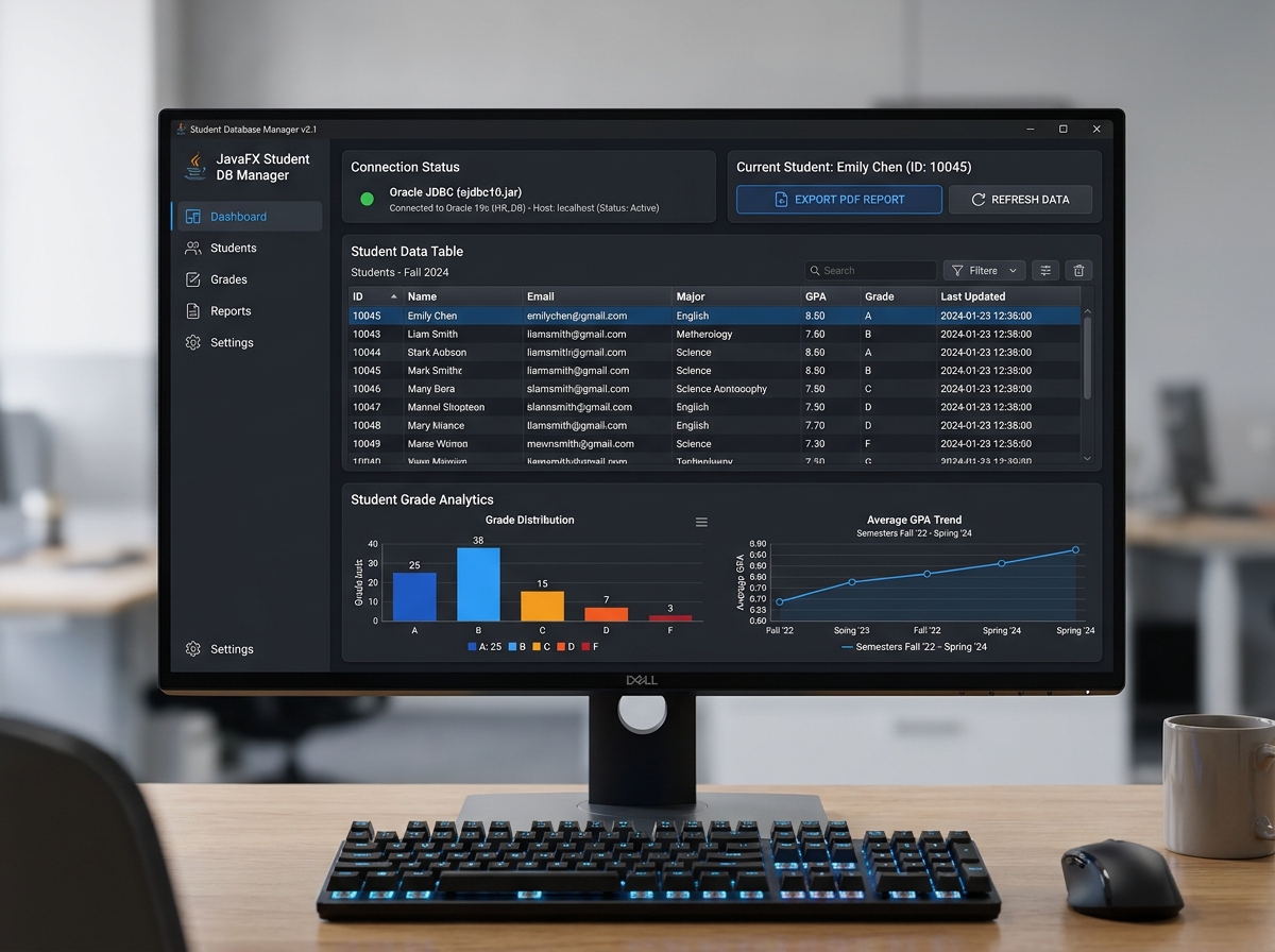 JavaFX Student DB Manager